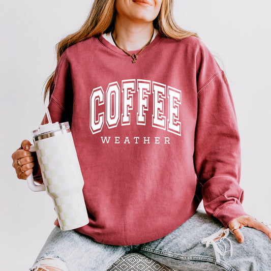 Coffee Weather | Lightweight Garment Dyed Sweatshirt