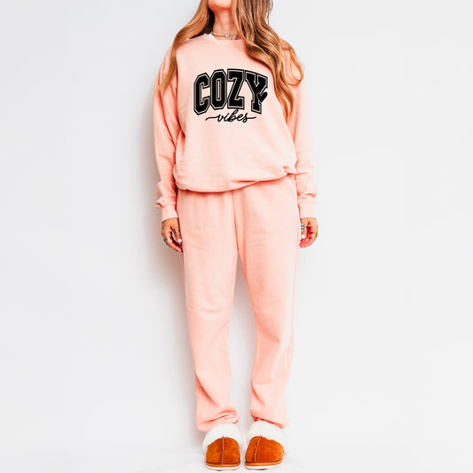 Cozy Vibes Bold | Lightweight Garment Dyed Sweatshirt Set