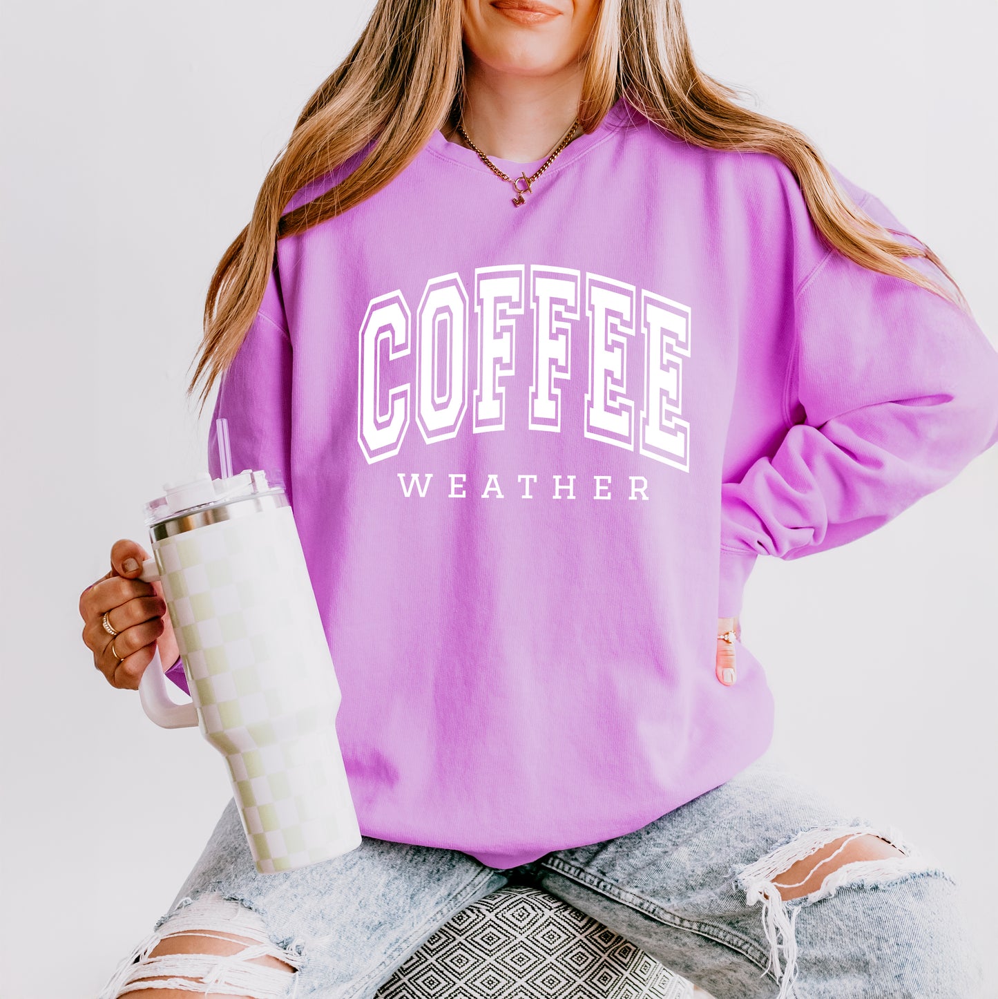 Coffee Weather | Lightweight Garment Dyed Sweatshirt