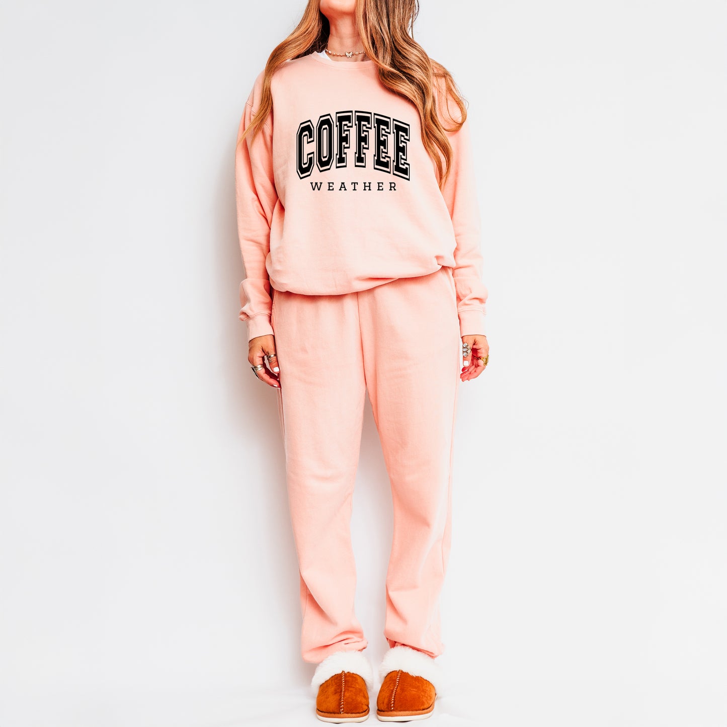 Coffee Weather | Lightweight Garment Dyed Sweatshirt Set