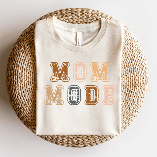 Colorful Mom Mode Stacked | Short Sleeve Crew Neck