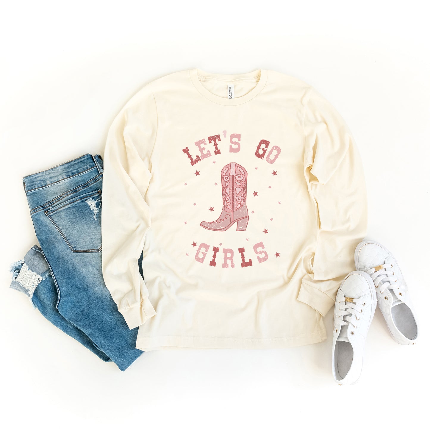 Lets Go Girls Boot | Long Sleeve Crew Neck