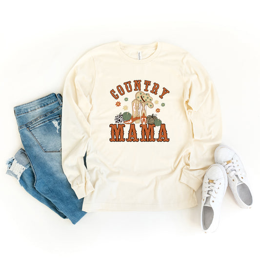 Country Mama Boots | Long Sleeve Crew Neck