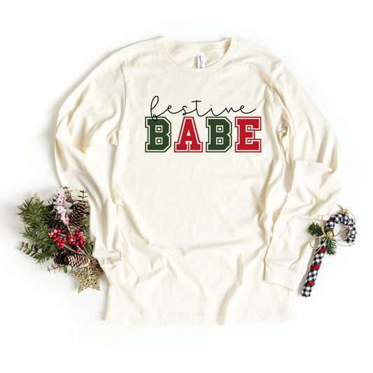 Festive Babe | Long Sleeve Crew Neck