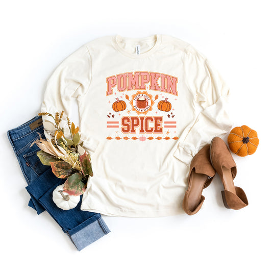 Pumpkin Spice Stripes | Long Sleeve Crew Neck