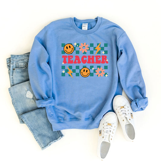 Retro Teacher Checkered | Sweatshirt