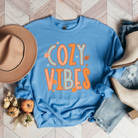 Cozy Vibes Distressed | Sweatshirt