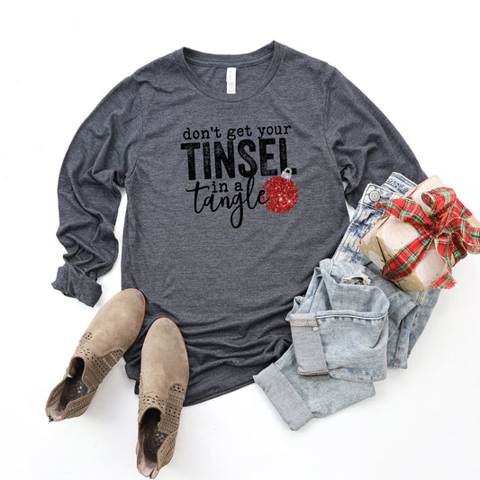 Tinsel In A Tangle Bulb | Long Sleeve Graphic Tee