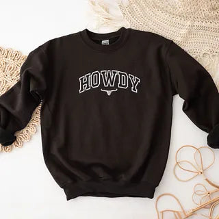 Embroidered Howdy Bull Varsity | Sweatshirt