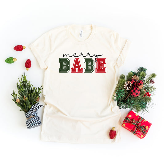 Merry Babe Bold | Short Sleeve Crew Neck