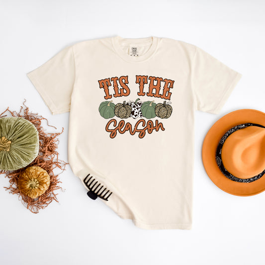 Tis The Season Leopard Pumpkins | Garment Dyed Tee