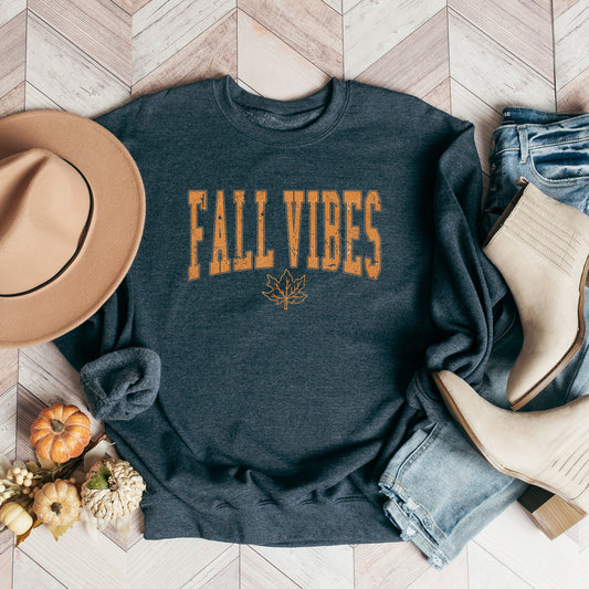 Fall Vibes Leaf | Sweatshirt