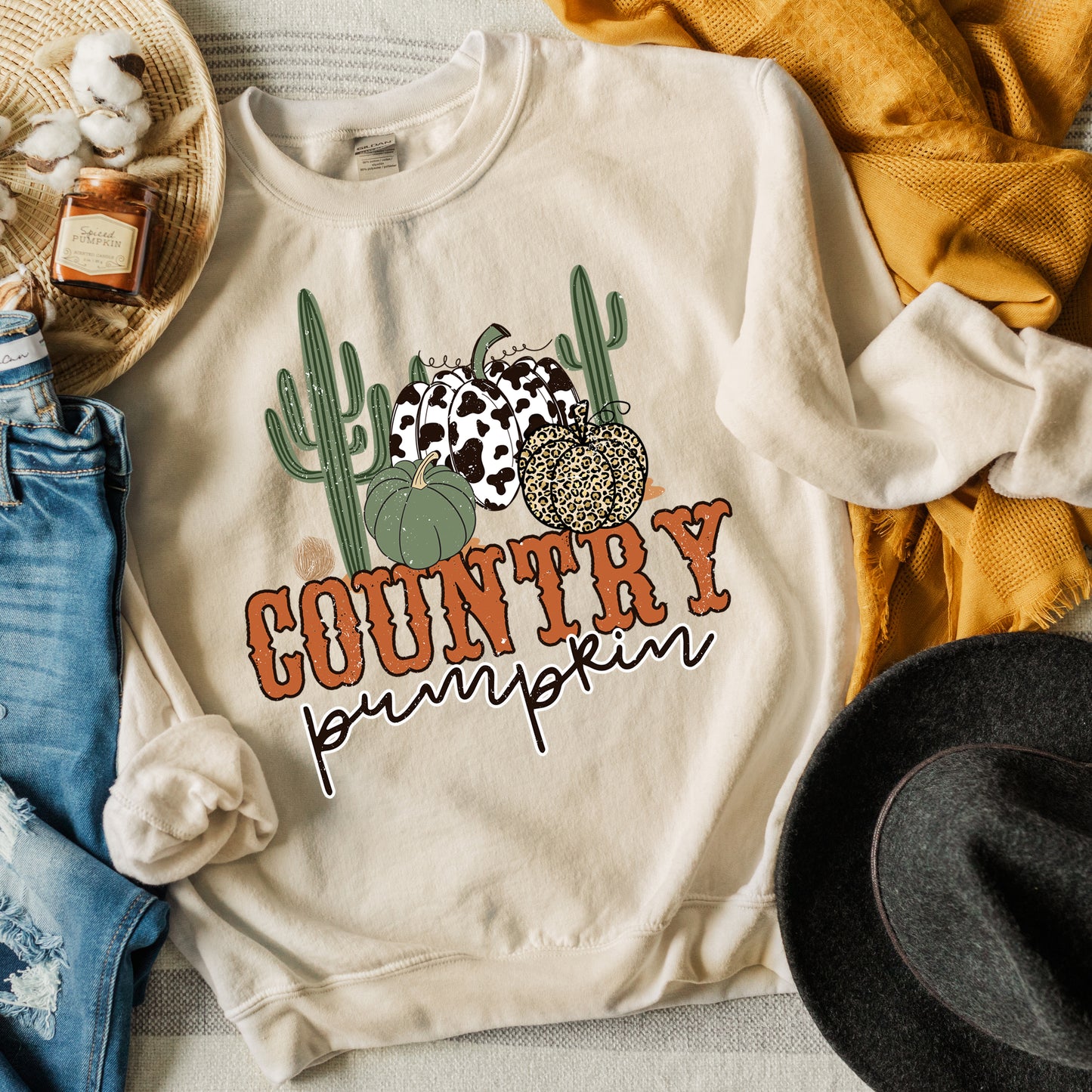 Country Pumpkin Cactus | Sweatshirt