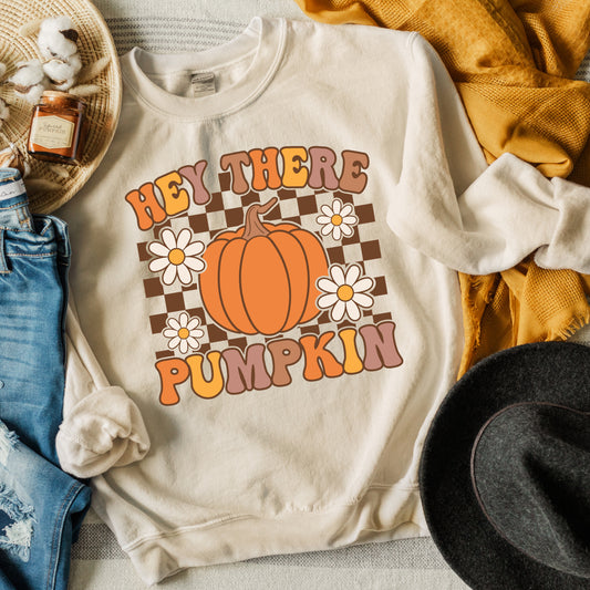 Hey There Pumpkin Flowers | Sweatshirt