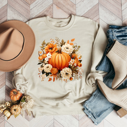 Pumpkin Floral Arrangement | Sweatshirt