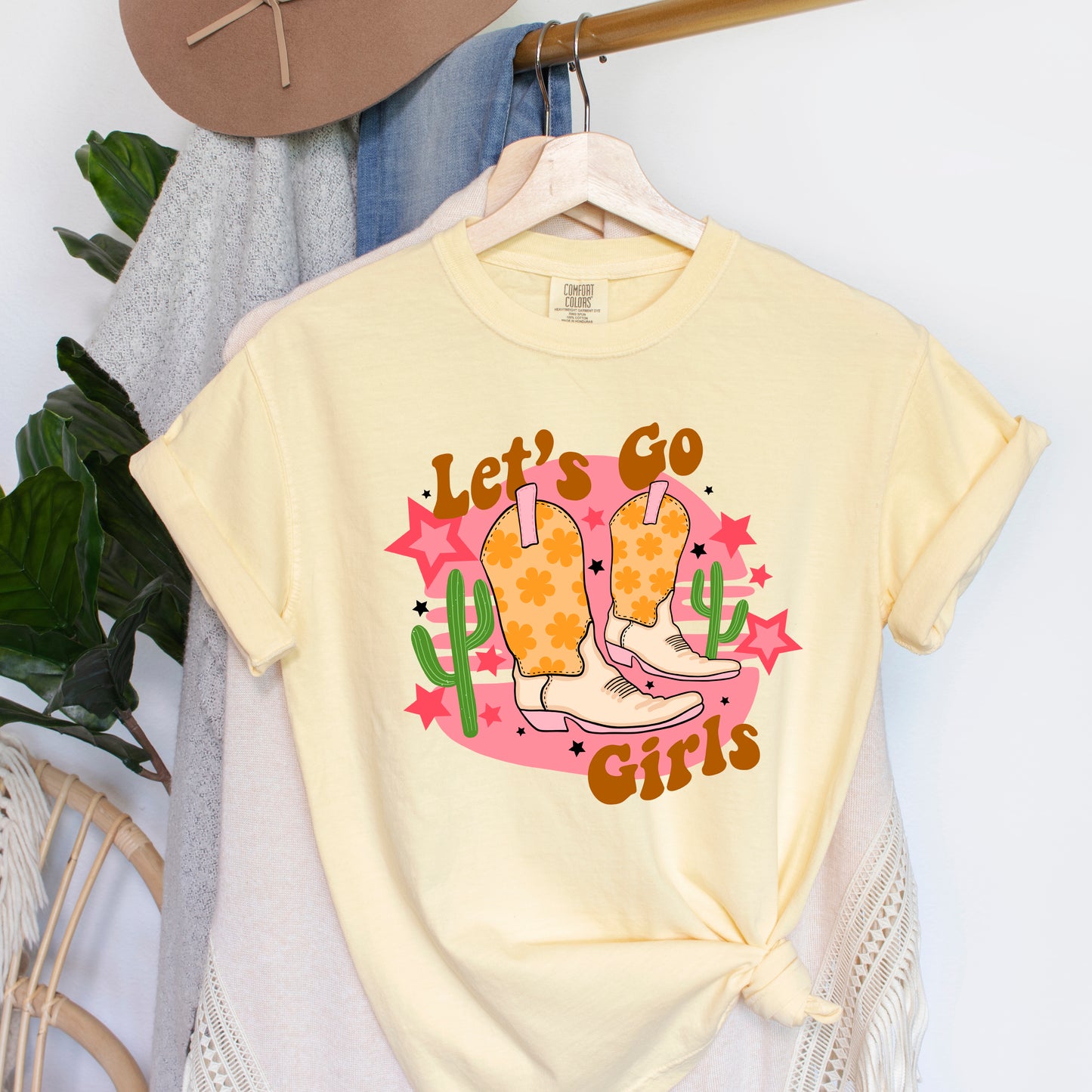 Let's Go Girls Cactus | Garment Dyed Short Sleeve Tee