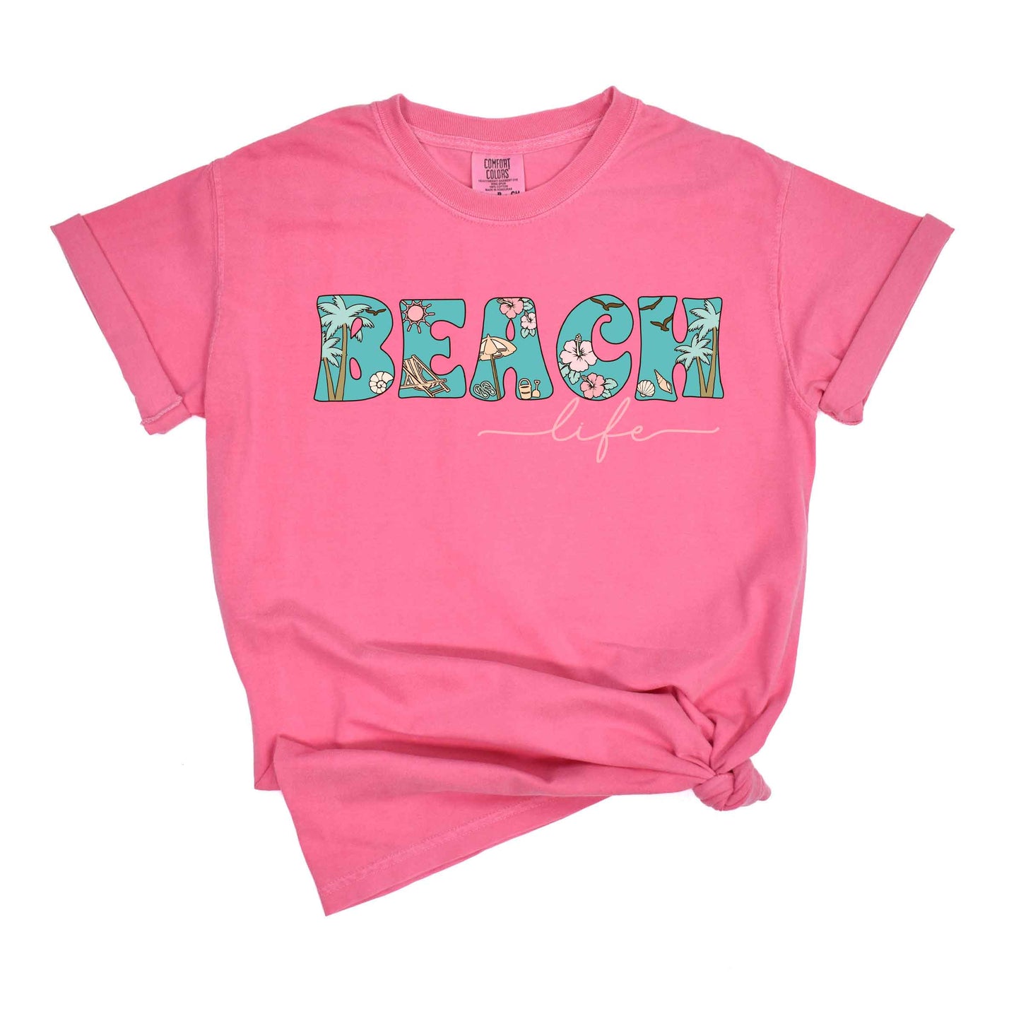 Beach Life Colorful | Garment Dyed Short Sleeve Tee