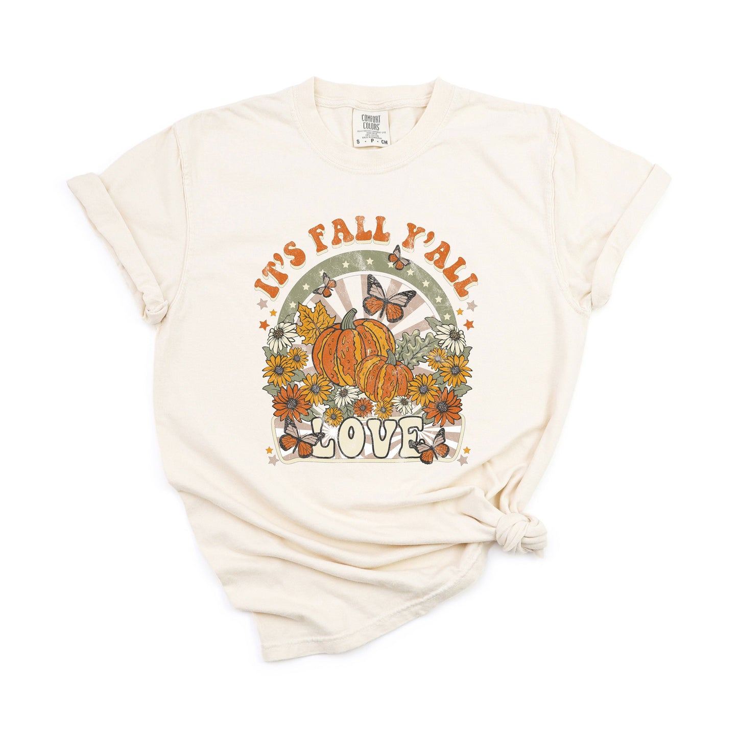 Clearance It's Fall Y'all Love | Garment Dyed Short Sleeve Tee