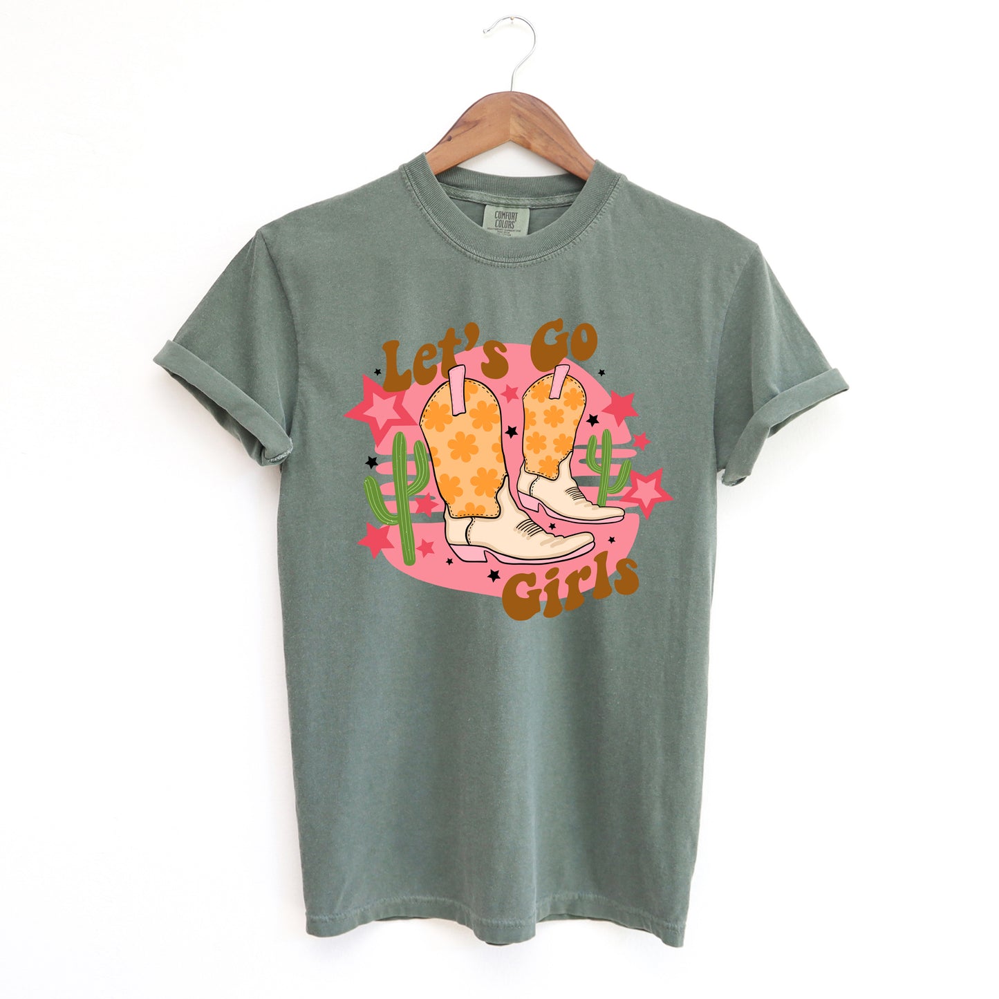 Let's Go Girls Cactus | Garment Dyed Short Sleeve Tee