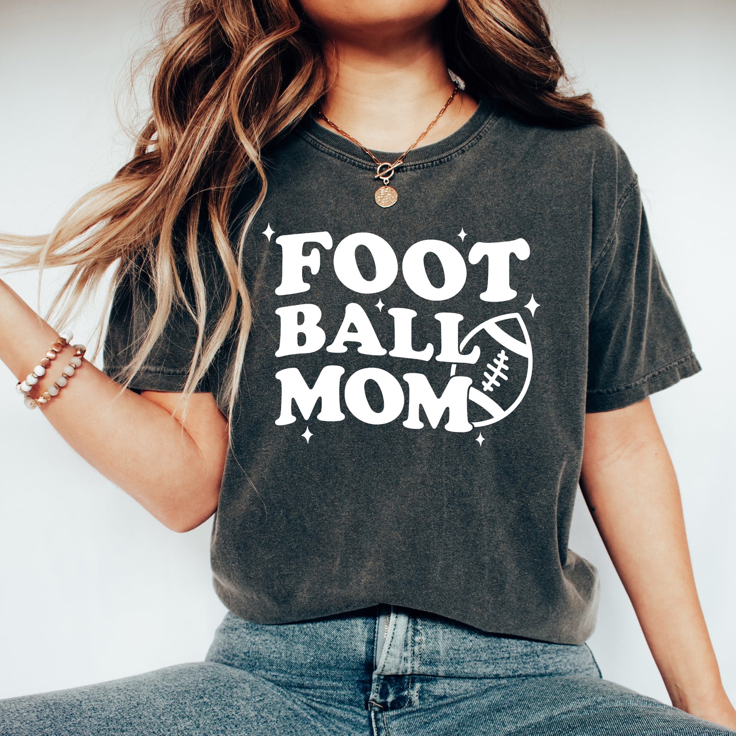 Football Mom Stars | Garment Dyed Short Sleeve Tee