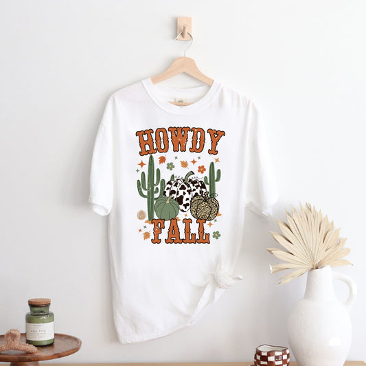 Howdy Fall Cactus | Garment Dyed Tee