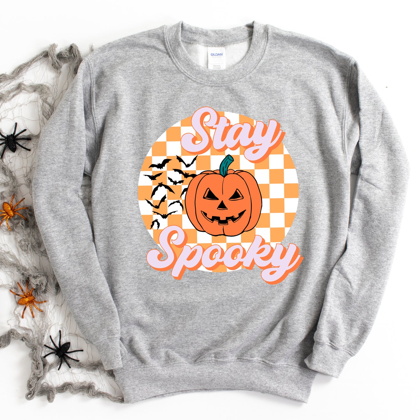 Stay Spooky Bats Checkered | Sweatshirt