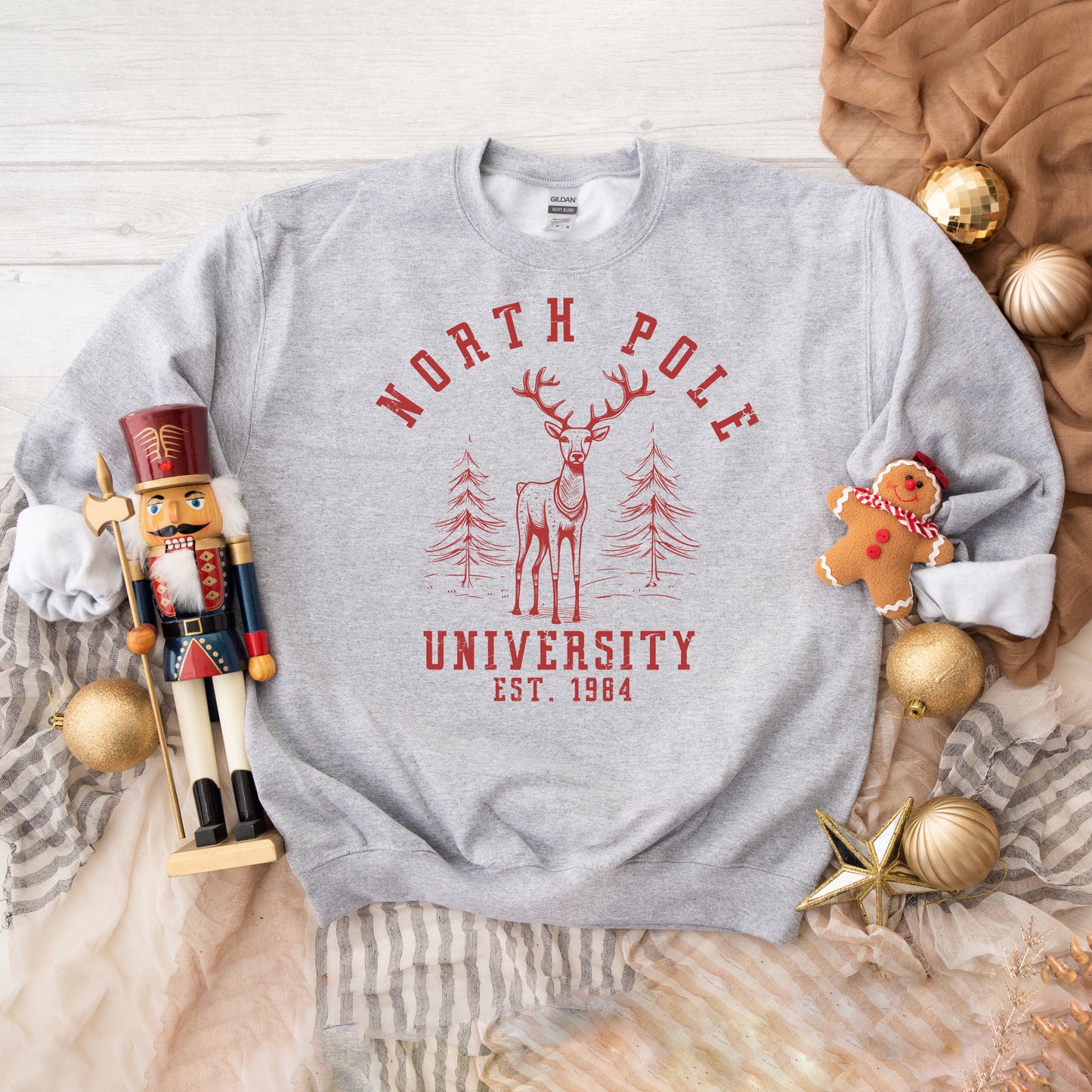 North Pole University Deer | Sweatshirt