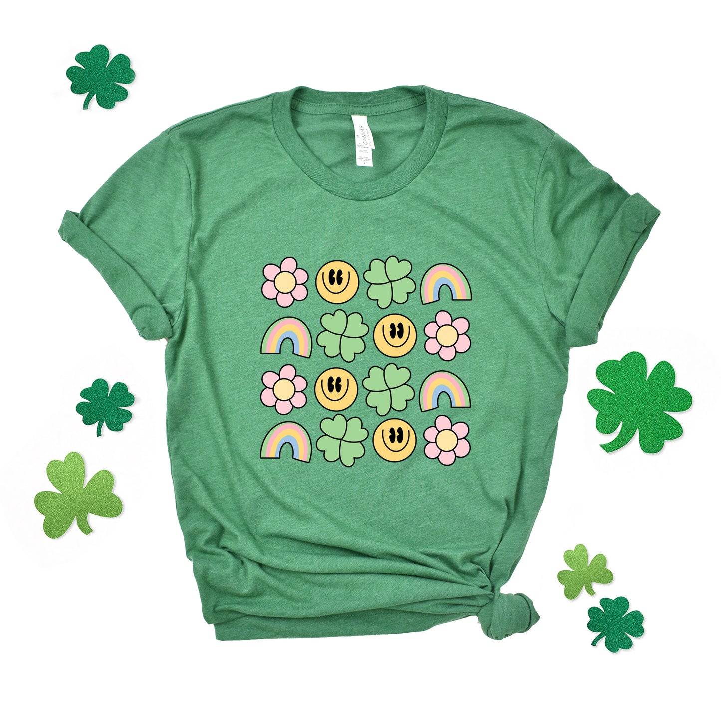 Smiley Clover Daisy | Short Sleeve Crew Neck