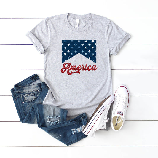 America Cursive Retro | Short Sleeve Graphic Tee