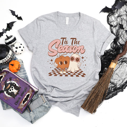 Tis The Season Pumpkin Ghost | Short Sleeve Crew Neck