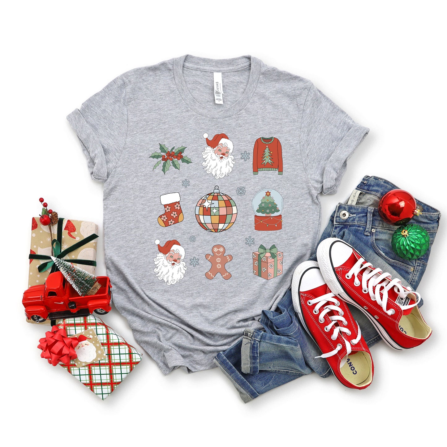 Christmas Collage | Short Sleeve Crew Neck