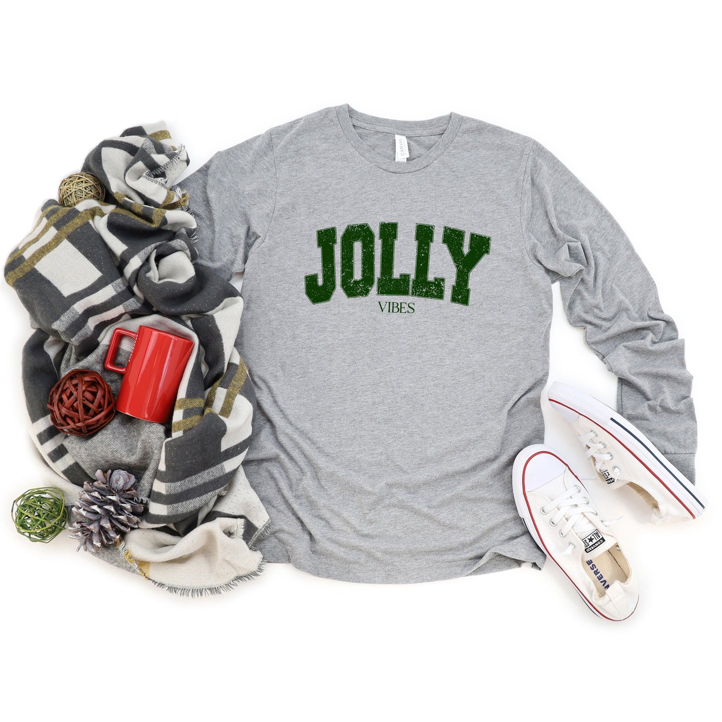 Jolly Vibes Grunge | Long Sleeve Crew Neck