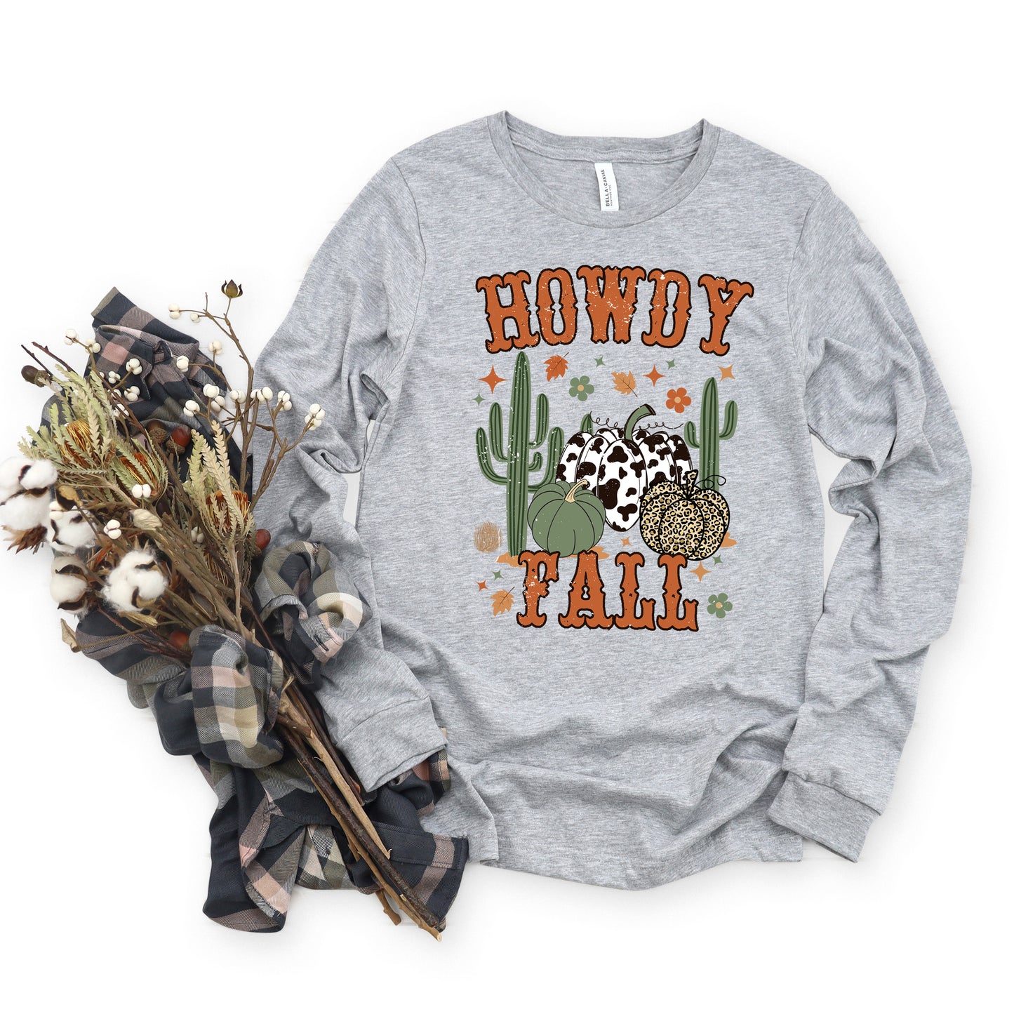 Howdy Fall Cactus | Long Sleeve Crew Neck