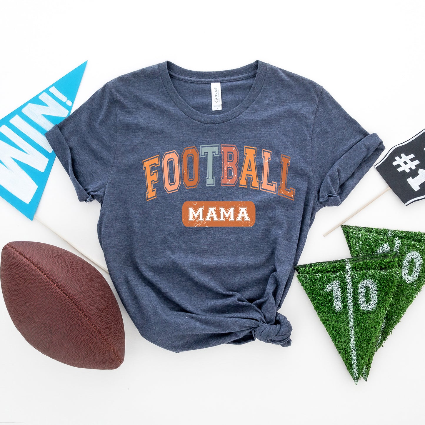 Varsity Football Mama | Short Sleeve Crew Neck