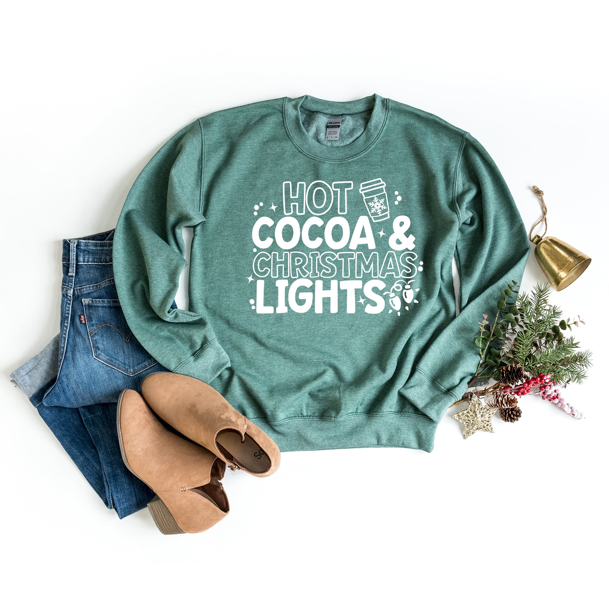 Christmas hot sale lights sweatshirt