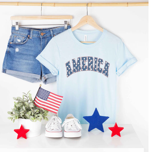 Retro America Stars | Short Sleeve Graphic Tee