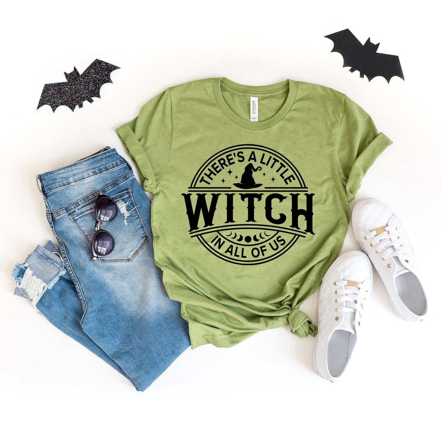 A Little Witch In All of Us Puff Print | Short Sleeve Crew Neck