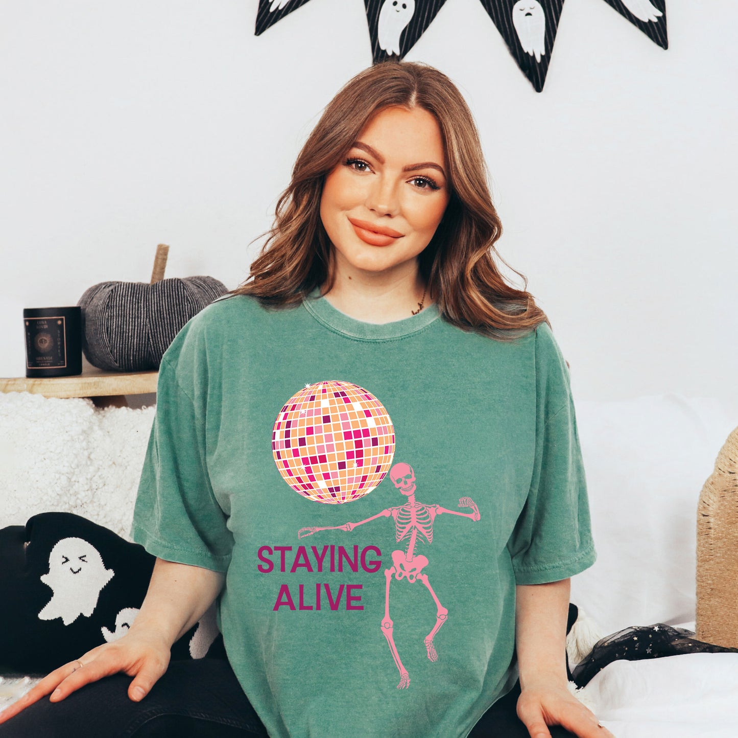 Staying Alive Disco Ball | Garment Dyed Tee