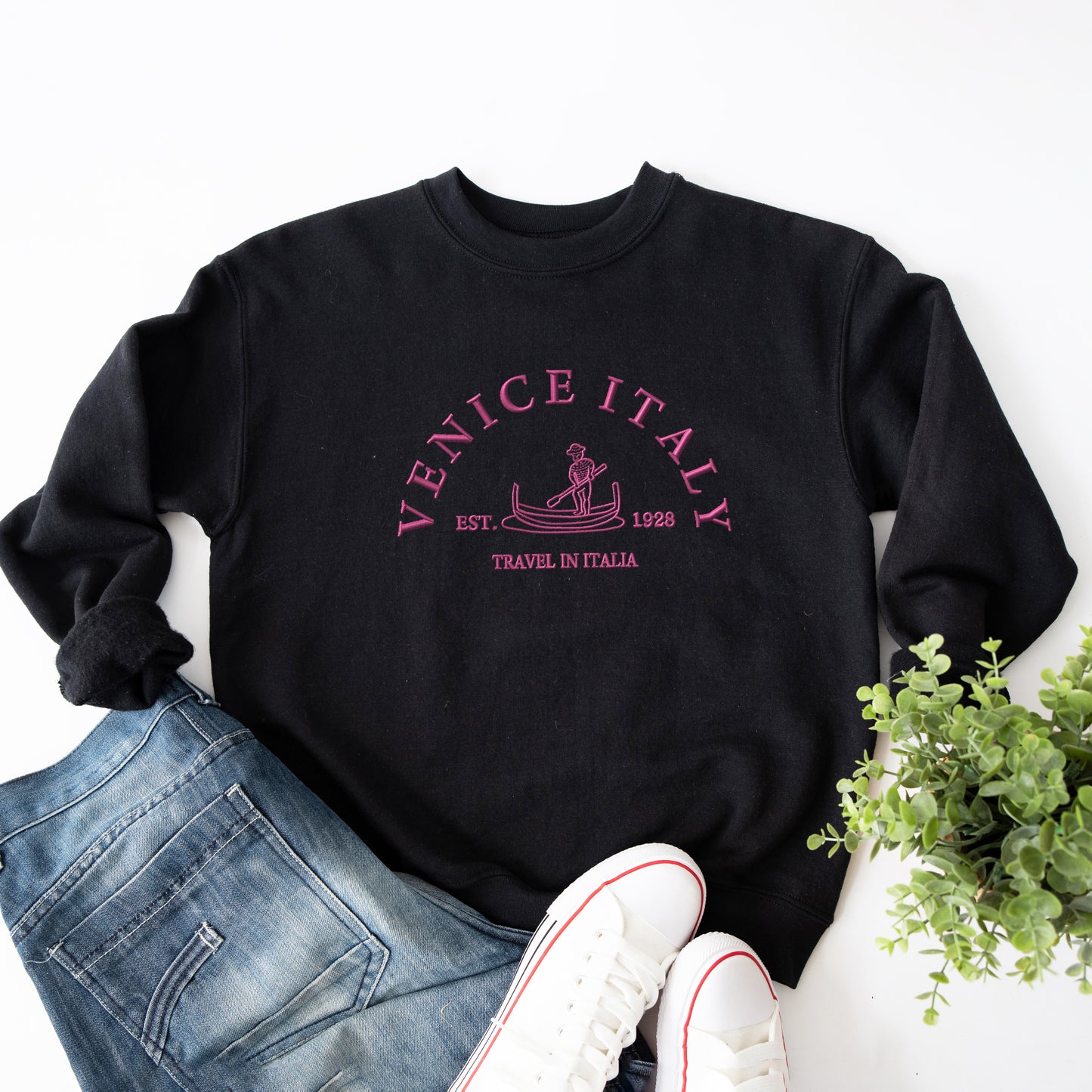 Embroidered Venice Italy | Sweatshirt