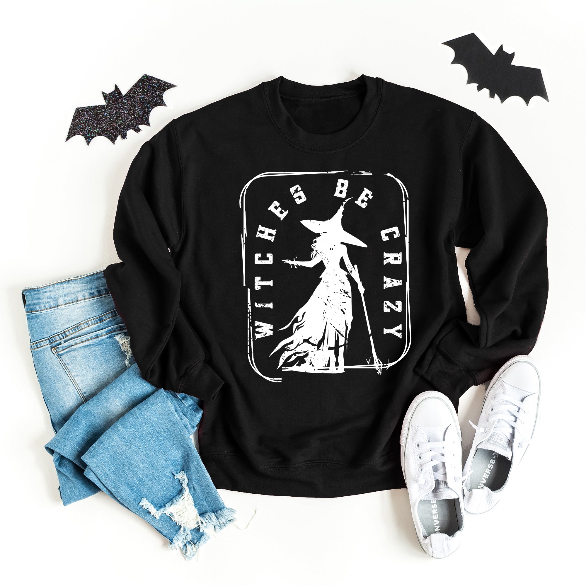 Witches Be Crazy Rectangle | Sweatshirt – Simply Sage Market