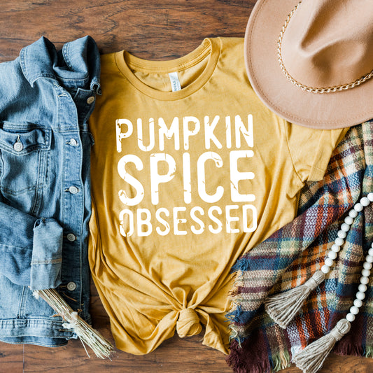 Pumpkin Spice Obsessed  | Short Sleeve Crew Neck