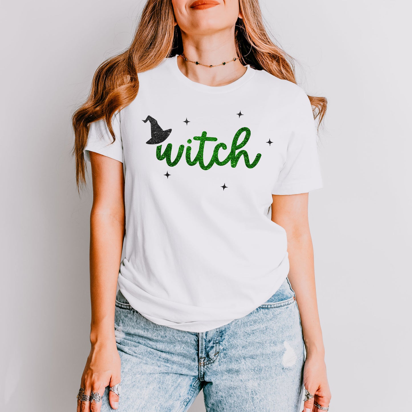 Witch Hat and Stars | Short Sleeve Crew Neck