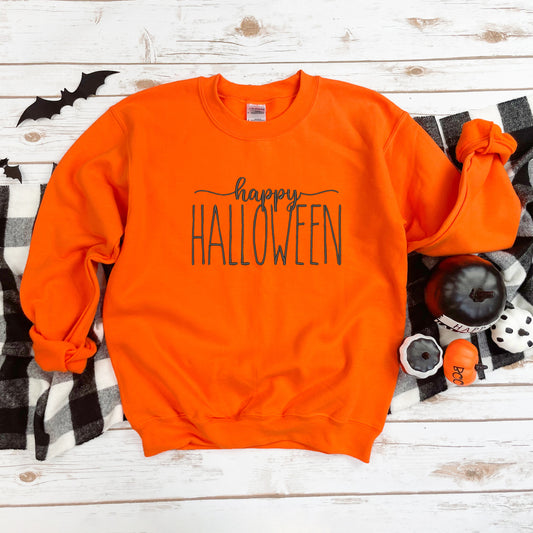 Embroidered Happy Halloween | Sweatshirt