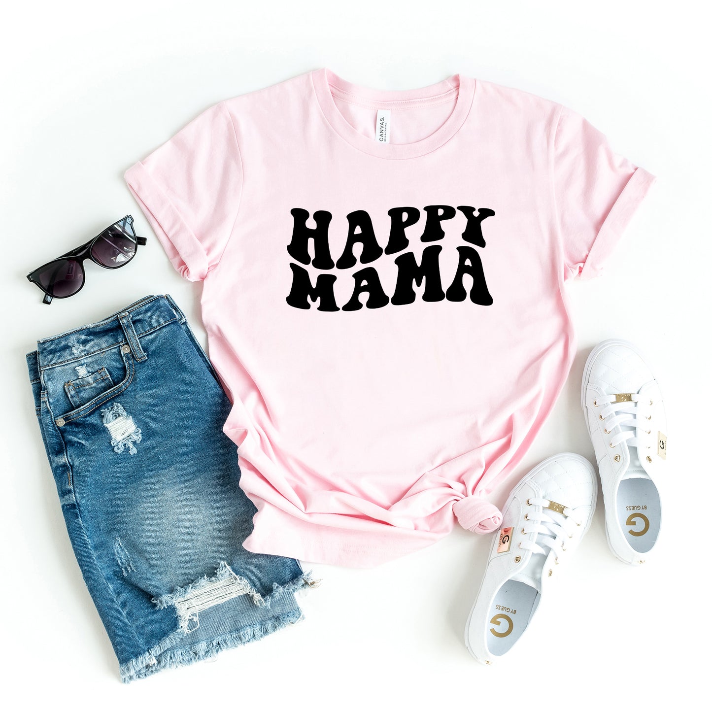 Happy Mama Wavy | Short Sleeve Graphic Tee