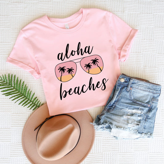 Aloha Beaches Sunglasses | Short Sleeve Graphic Tee