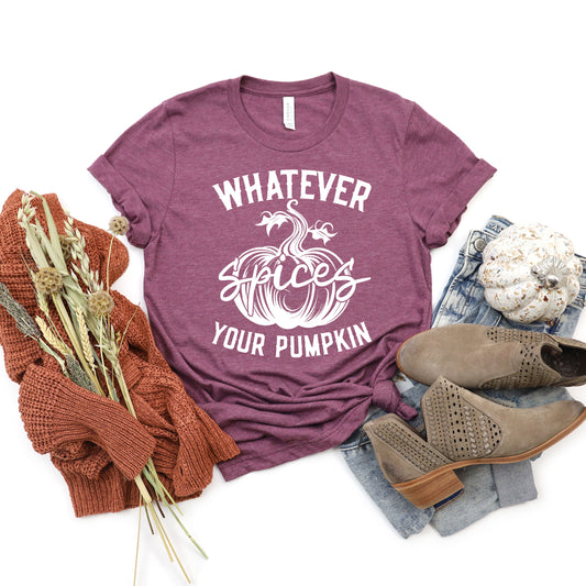 Retro Whatever Spices Your Pumpkin | Short Sleeve Crew Neck