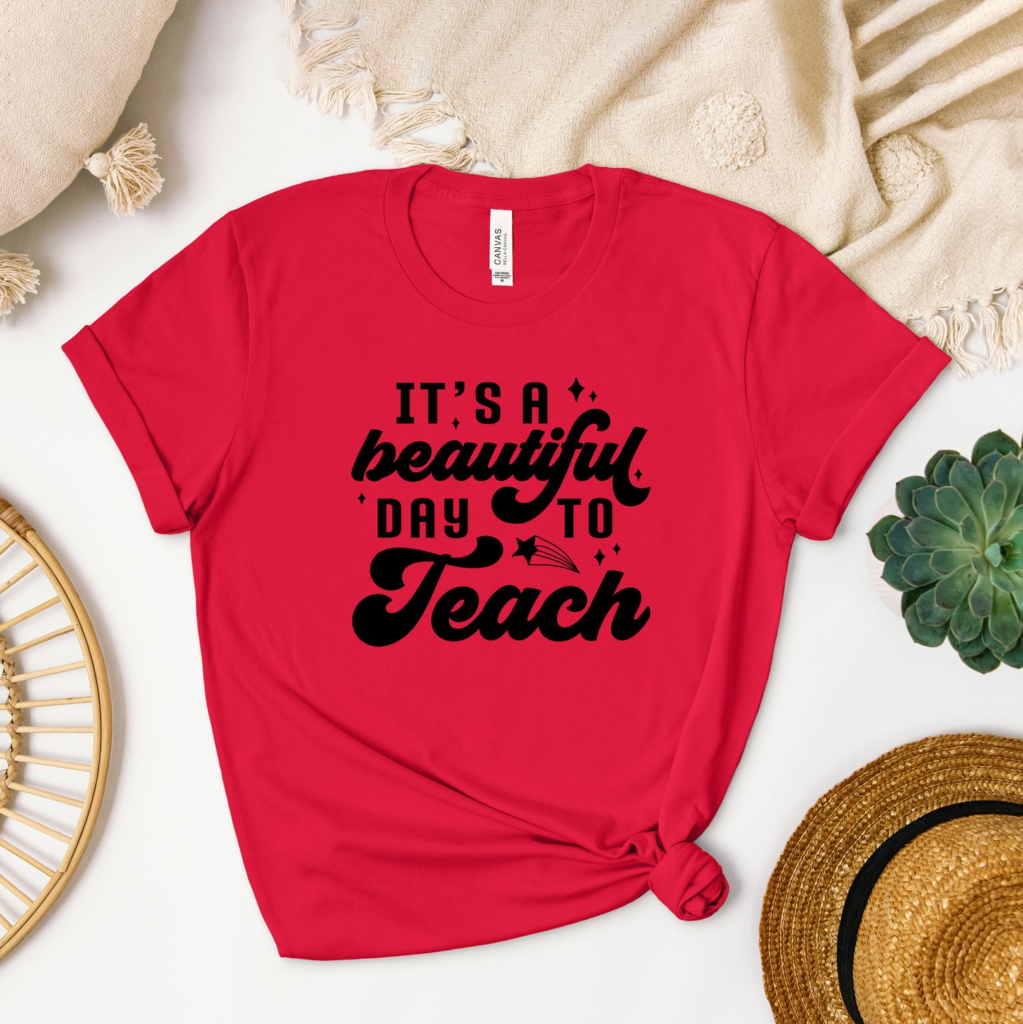 Beautiful Day To Teach | Short Sleeve Graphic Tee