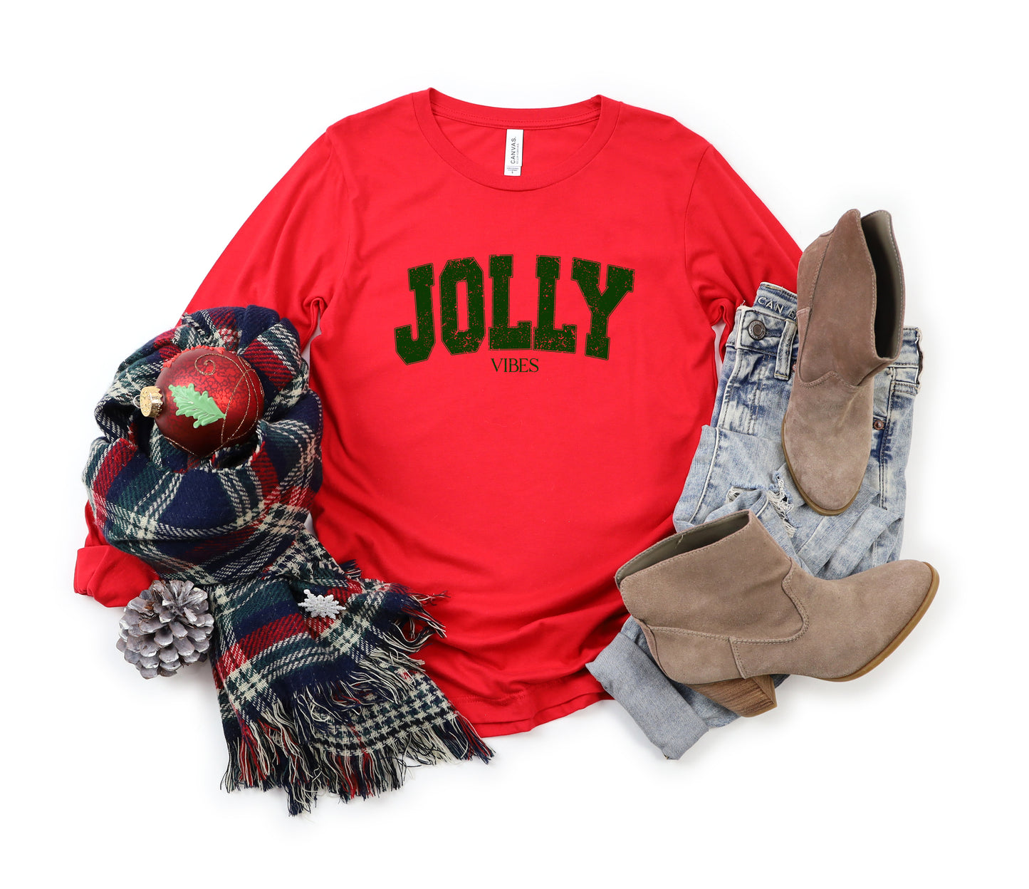 Jolly Vibes Grunge | Long Sleeve Crew Neck