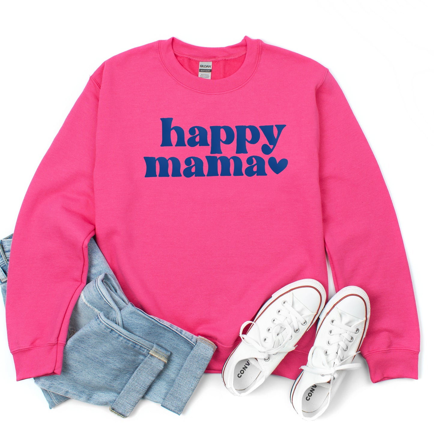 Happy Mama Puff Print | Sweatshirt