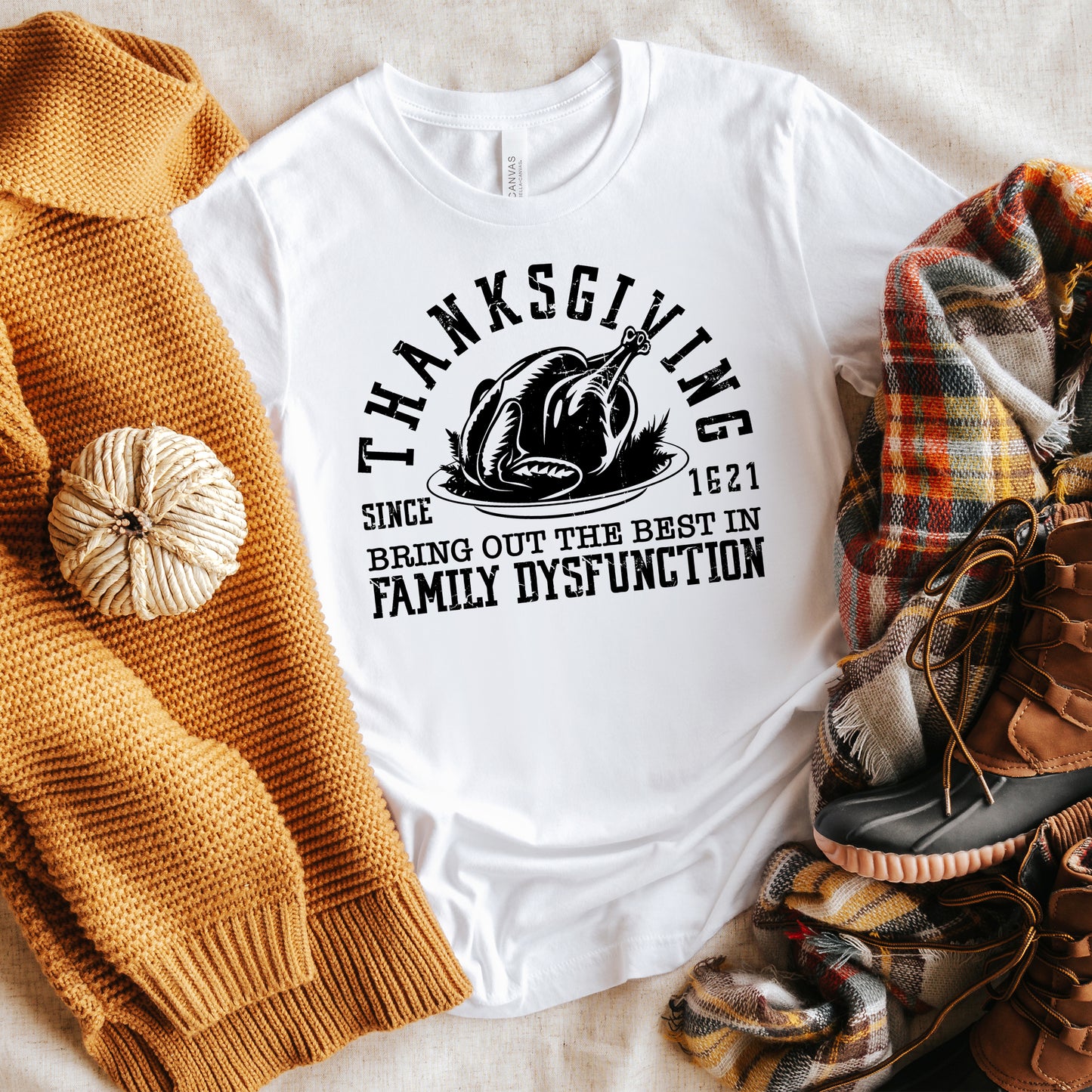 Thanksgiving Family Dysfunction | Short Sleeve Crew Neck